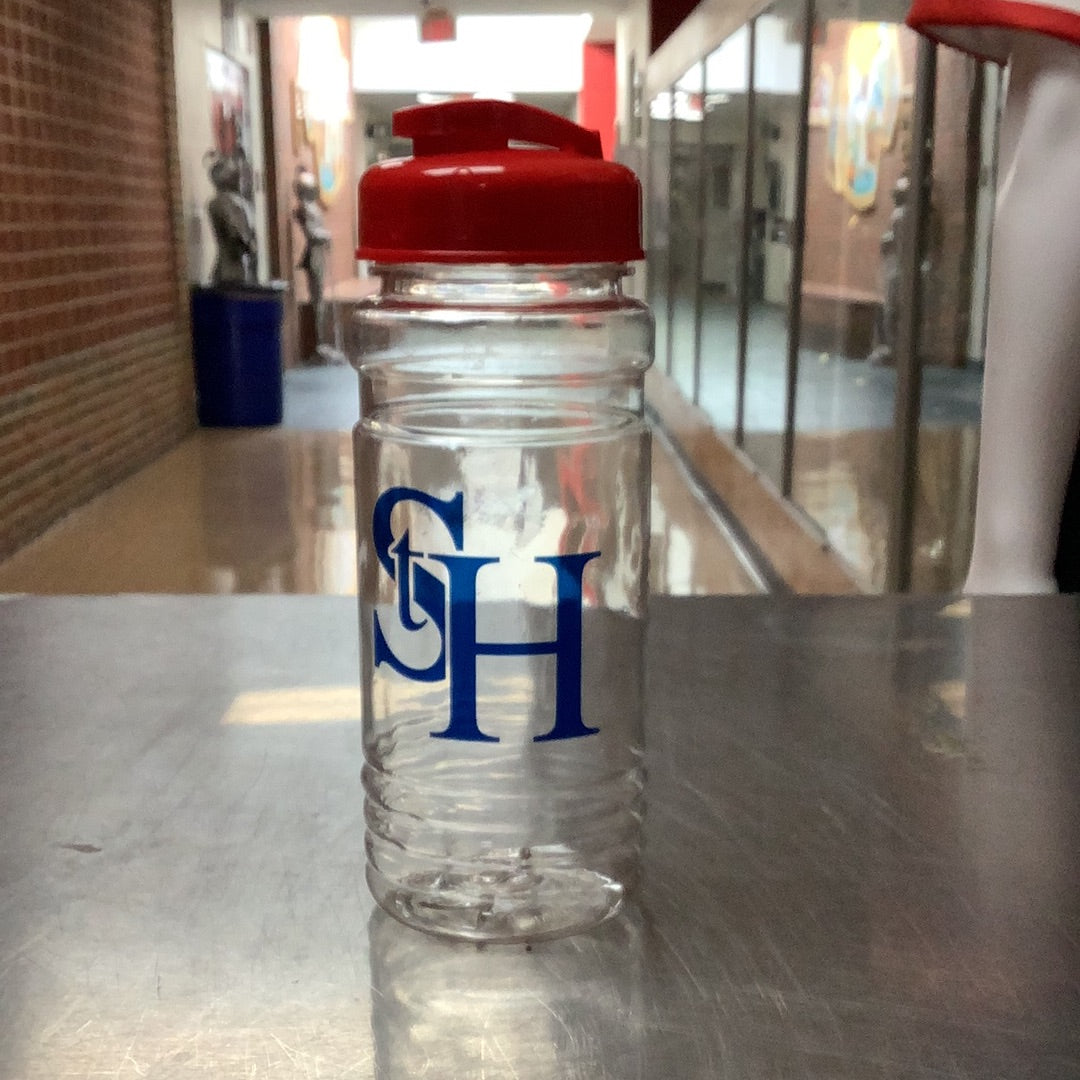 Clear water bottle