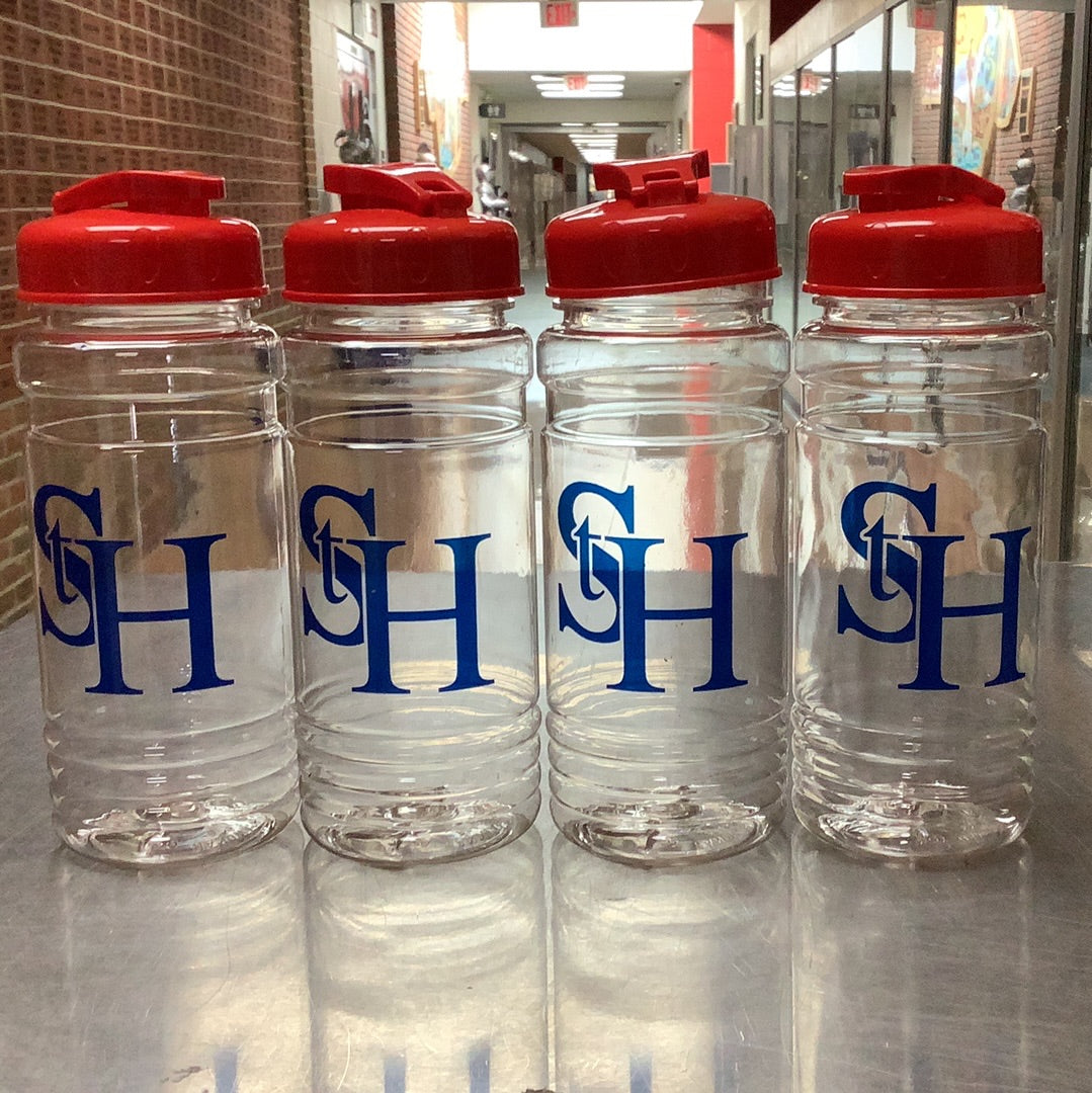 Clear water bottle